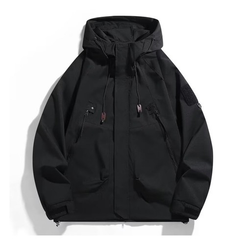 Outdoor Hiking Jacket Lightweight Hooded Zip-Up Jacket Spring and Fall Windbreak - Picture 13 of 21