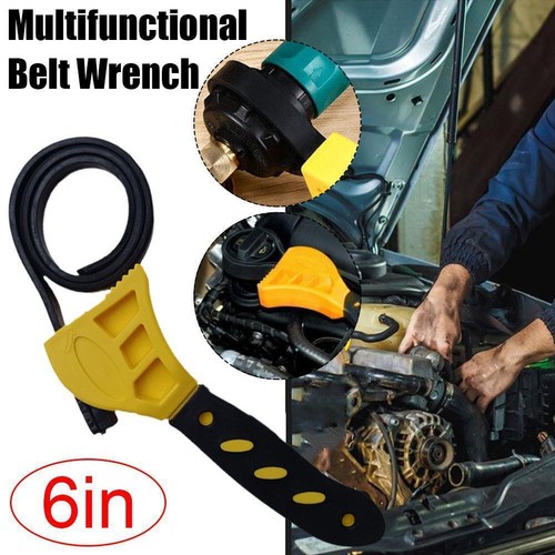 Multi-function Belt Strap Wrench Adjustable Oil Filter RepairSpanner UK Car G5J9 - Imagen 2 de 11