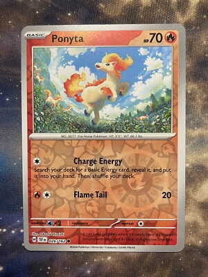 Pokémon TCG Ponyta SV05: Temporal Forces 026/162 Reverse Holo Common