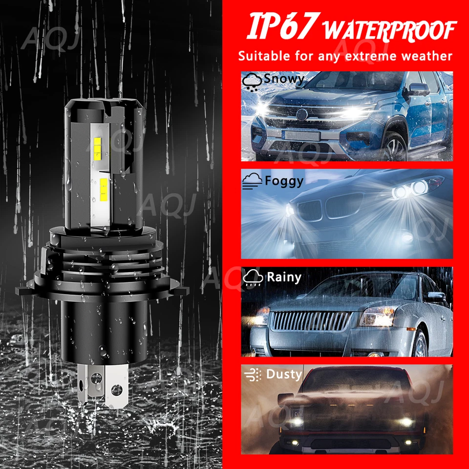For Mini Cooper Clubman 2016-2023 2X H4 9003 LED Headlight Bulbs High Low Beam Foto 2 de 4