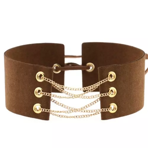 Gothic Samt breit mit Kette Choker Halskette Punk verstellbar Halsband Zubehör - Bild 12 von 55