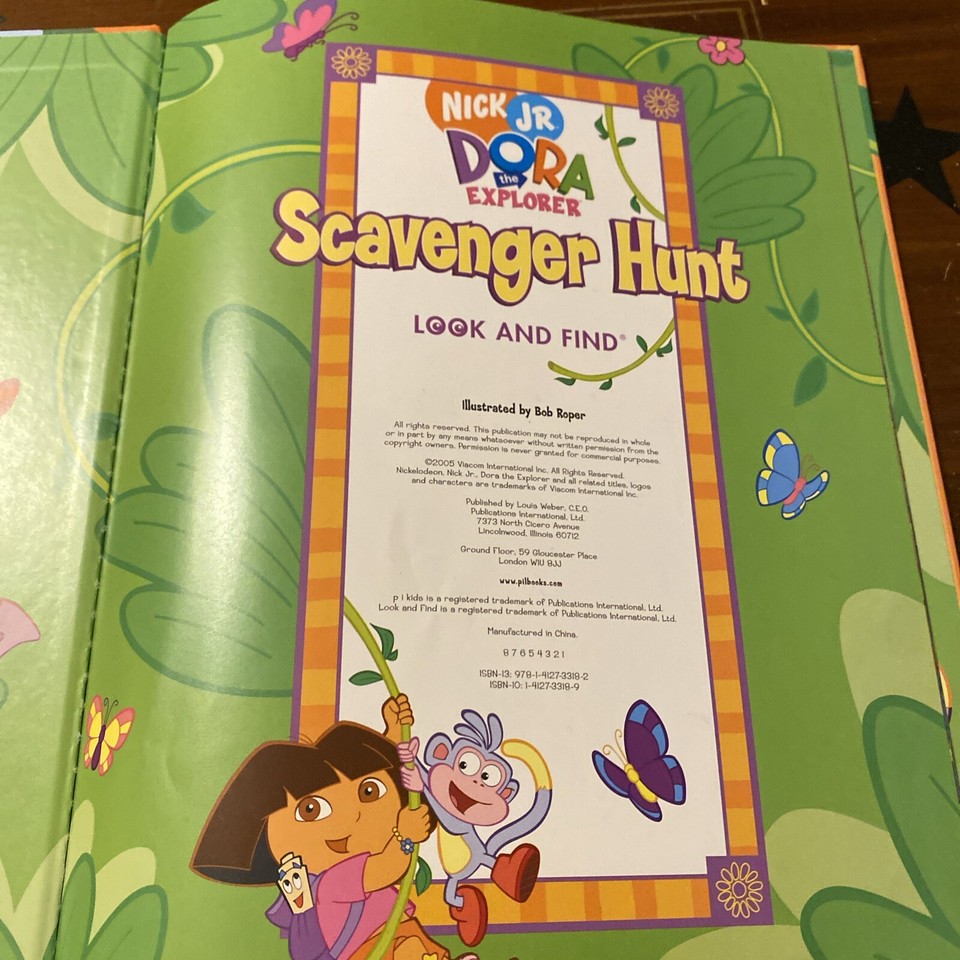 Nick Jr Dora the Explorer: Scavenger Hunt Look and Find by PI Kids ...