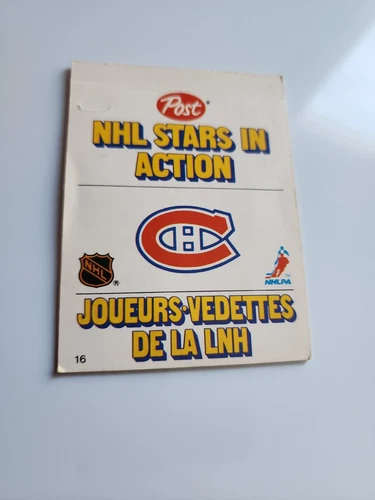 1981-82 POST CEREAL NHL LARRY ROBINSON # 16 MONTREAL