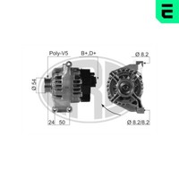 ERA Lichtmaschine Generator 90A 14V FüR Fiat 500 C 1.2 1.4 1.1 210663A