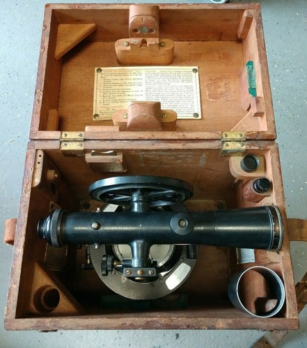 GURLEY 18-A PRECISE TRANSIT HELL GATE MODEL WITH MATCHED CASE CIRCA 1945 - Picture 3 of 12