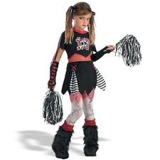CHEERLESS CHEERLEADER CHILD HALLOWEEN COSTUME GIRL'S SIZE LARGE 10-12