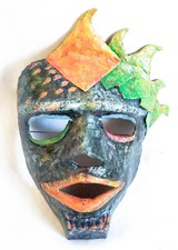 Decorative Mardi Gras - Style Mask 7 1/2" X 10" Papier Mache Party Mask