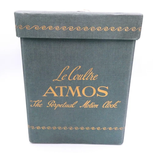 Le Coultre ATMOS Perpetual Motion Clock Green Box with Ribbon Strap Box Only VTG