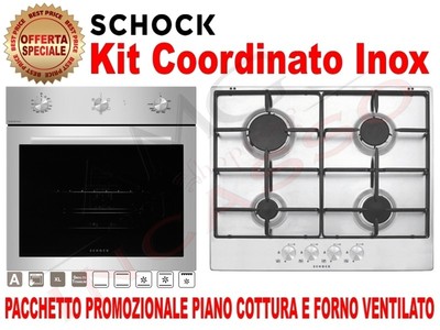 OFFERTA Elettrodomestici Schock Inox Forno SFP52IXN + Piano Cottura STS64IX  | eBay