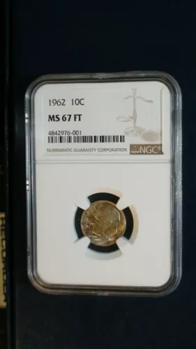 1962 ROOSEVELT DIME NGC MS67 FULL TORCH SILVER 10C Coin PRICED TO SELL QUICKLY!