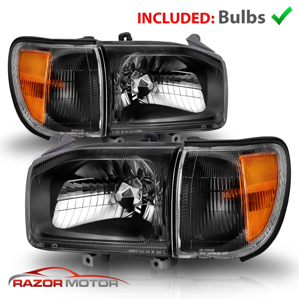 Faros utilitarios Pathfinder 1999-2004 4D + lámparas de señal de esquina negras Foto 2 de 4