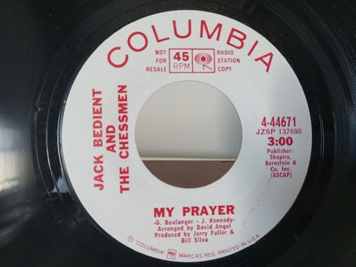 Jack Bedient And The Chessmen 45 RPM Independence Day/ My Prayer 1968 Promo VG+ - Picture 4 of 6