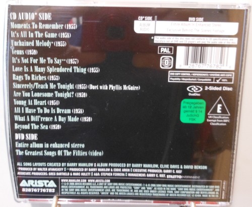 Barry Manilow Dual Disc CD + DVD The Greatest Songs Of The Fifties NEU #K1592 - Picture 2 of 3