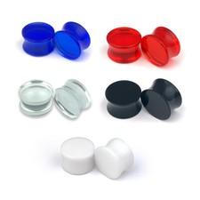 Pair Of Acrylic Double Flare Plugs Set Plugs Gauges Choose Colorsize Pair Of Acrylic Double Flare Plugs Set Plugs Gauges Choose Colorsize