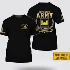 Custom Name Rank Corps of Engineers EST Army 1775 AOP Shirt 3D T-Shirt S-5XL