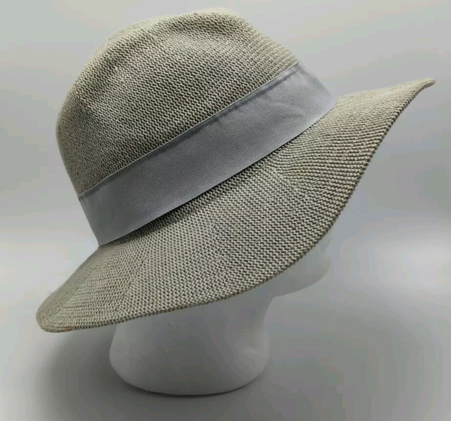 THE9SHOP summerhat グレージュ ANTHROPOLOGIE Sun Hat Gray Wide Brim Women's Size S/M | eBay