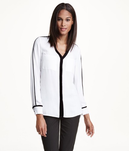 V-NECK BLOUSE TUNIC SHIRT 