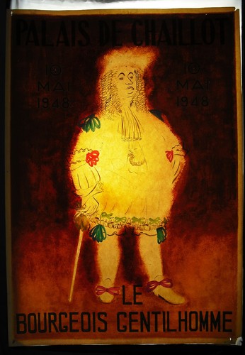 Affiche dessin original Palais de Chaillo le bourgeois gentilhomme 10 mai 1948 - Imagen 3 de 3