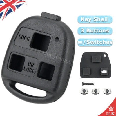 3 Button Remote Key Fob Case for LEXUS RX400H SC430 IS200/300 GS300 LS400 RX300