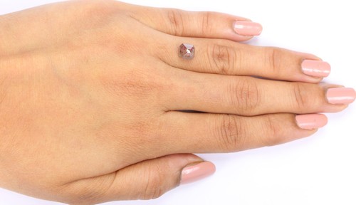 1.35 CT Natural Loose Emerald Shape Diamond 6.25 MM Brown Color Diamond LQ2125 - Picture 6 of 8