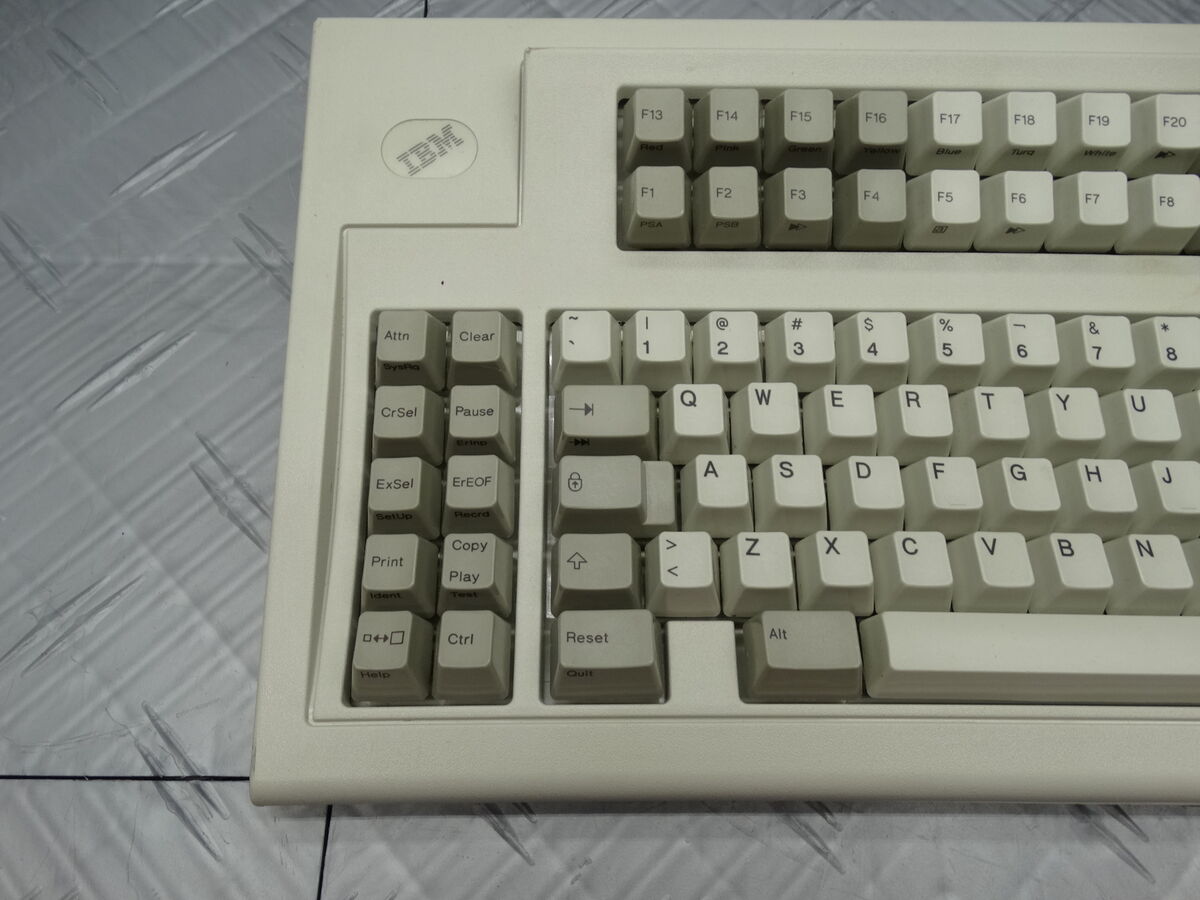 IBM F1 Mechanical Keyboard M 1394100 Vintage Mainframe 1991 IBM F1 Mechanical Keyboard M 1394100 Vintage Mainframe 1991
