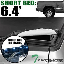 Topline For 99+ Silverado/Sierra 6.5' Bed Stepside Hidden Snap Tonneau Cover+LED