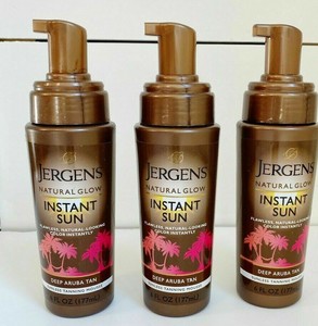 3 Pack Jergens Natural Glow Instant Sun Sunless Tanning Mousse Deep Aruba Tan Ebay