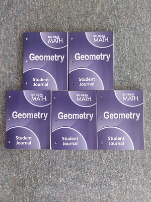 Big Ideas MATH Geometry STUDENT JOURNAL New Set of 5  9781608408535  2014 Larson
