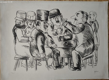 FRANZ BORGHESE-"I COMMENDATORI"-LITOGRAFIA-GARANZIA GRAFICA D'ARTE LOMBARDI-ROMA