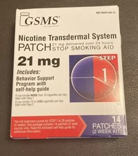 Nicotine Patch Transdermal System 21 mg 56 Patches 2 Boxes Step 1 Exp 01/27
