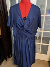 Womens Flutter Short Sleeve Twist Front Plus Size Dress. 3XL