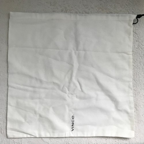 Vince Shoe Dust Bags White Adult Drawstring Close 15"x15" Square Storage Travel - Picture 6 of 7
