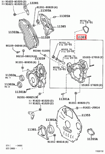 Genuine LandCruiser 100 80 Series 1HD FT 1HD T Timing Gear Cover Case Oil Pump - Picture 3 of 17
