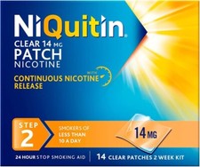 Image of Niquitin Clear 14mg Step 2 14 Patches Quit Stop Smoking Fast Expiry 12.2028