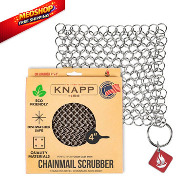 CM SCRUBBER Knapp Made Original 4'' 1 Count (Pack of 1), Stainless Steel 
