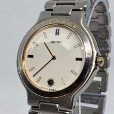 Seiko Quartz Presage 9539-6000 Men's 32.7 mm Analog Cream Date Wristwatch