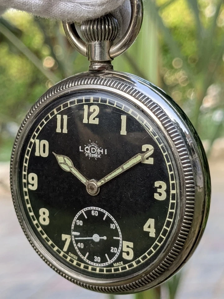 Lodhi-Leonidas Military Pocket watch GS MK-2 During 1940s - Image 2 of 4