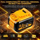 10-PACK 9.0AH 20V/60V Lithium-Ion Battery Replacement for Dewalt DCB606 609 612+ — photo 6