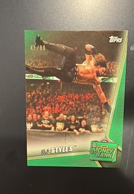 2019 Topps WWE Money in the Bank - AJ Styles #2 Green /99