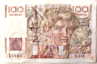 FRANCE Billet 100 Frs JEUNE PAYSANS du 2/1/1953 Fay 28/35