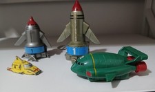 Matchbox Thunderbird 4, Bandai Thunderbird 1 and 2, and Takara Thunderbird 2