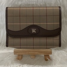 Burberrys Plaid Nova Check Clutch with Authentication Certificate - vintage
