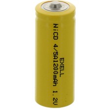Exell 4/5A 1.2V 1200mAh NiCD Button Top Rechargeable Battery