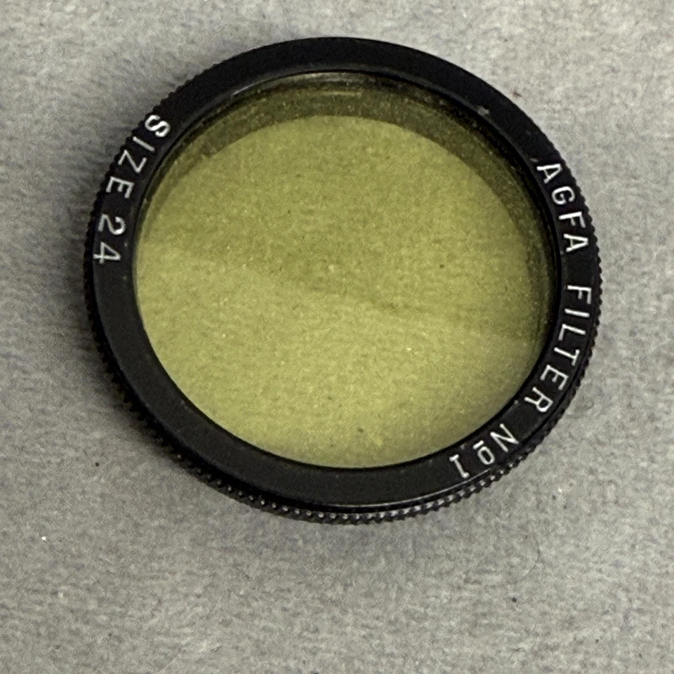 Vintage Agfa Ansco Light Yellow Filter No 1 Size 24 25.8mm Camera Lens USA Made - Image 3 of 4