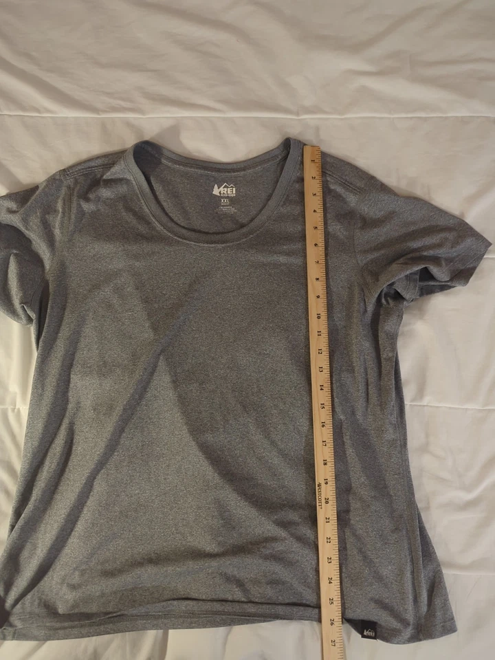 Camiseta para mujer REI cooperativa manga corta gris absorbente senderismo talla XXL ligera Foto 4 de 4