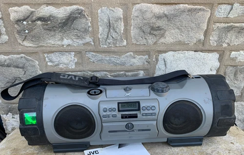 JVC RV-B90 Vintage AM/FM Radio CD & Cassette Tape Player Recorder Boombox AS IS