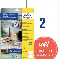 Avery Zweckform Recycling-Universal-Etiketten Home Office 1 Bis 20 Stk