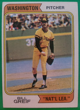 1974 Topps Bill Greif #102 Washington Nat'l League Variation VGEX+  Bron Vintage