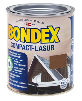 Bondex Compactlasur nussbaum 0,75L BEULE Holzlasur zum sprühen + streichen