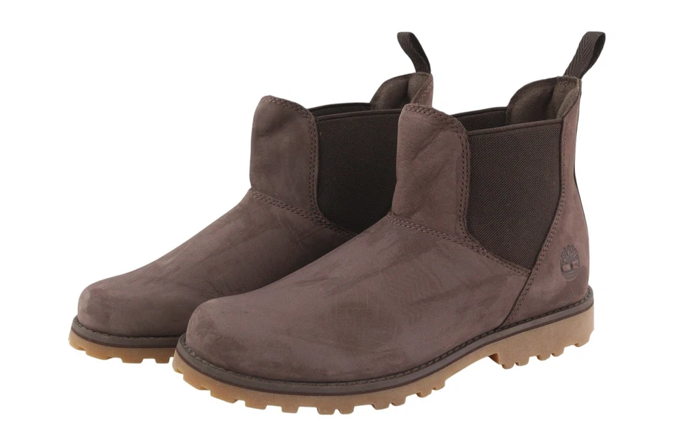 Bottes Garçon TIMBERLAND A2BRA EU36 EU37 Marron Cuir À Bout Amande Ortholite I - Photo 2/4